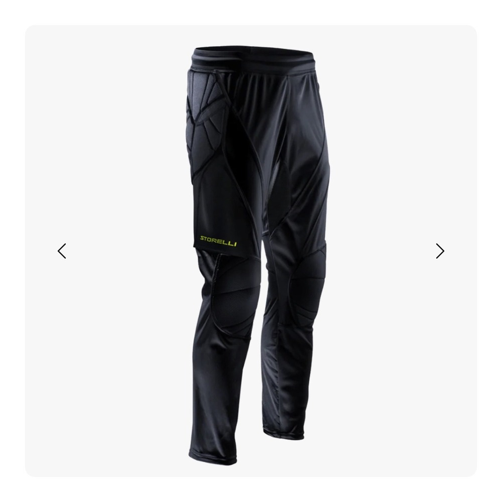 Storelli Exoshield Goalkeeper Training Pants Mens‎ Small Black Padded Soccer